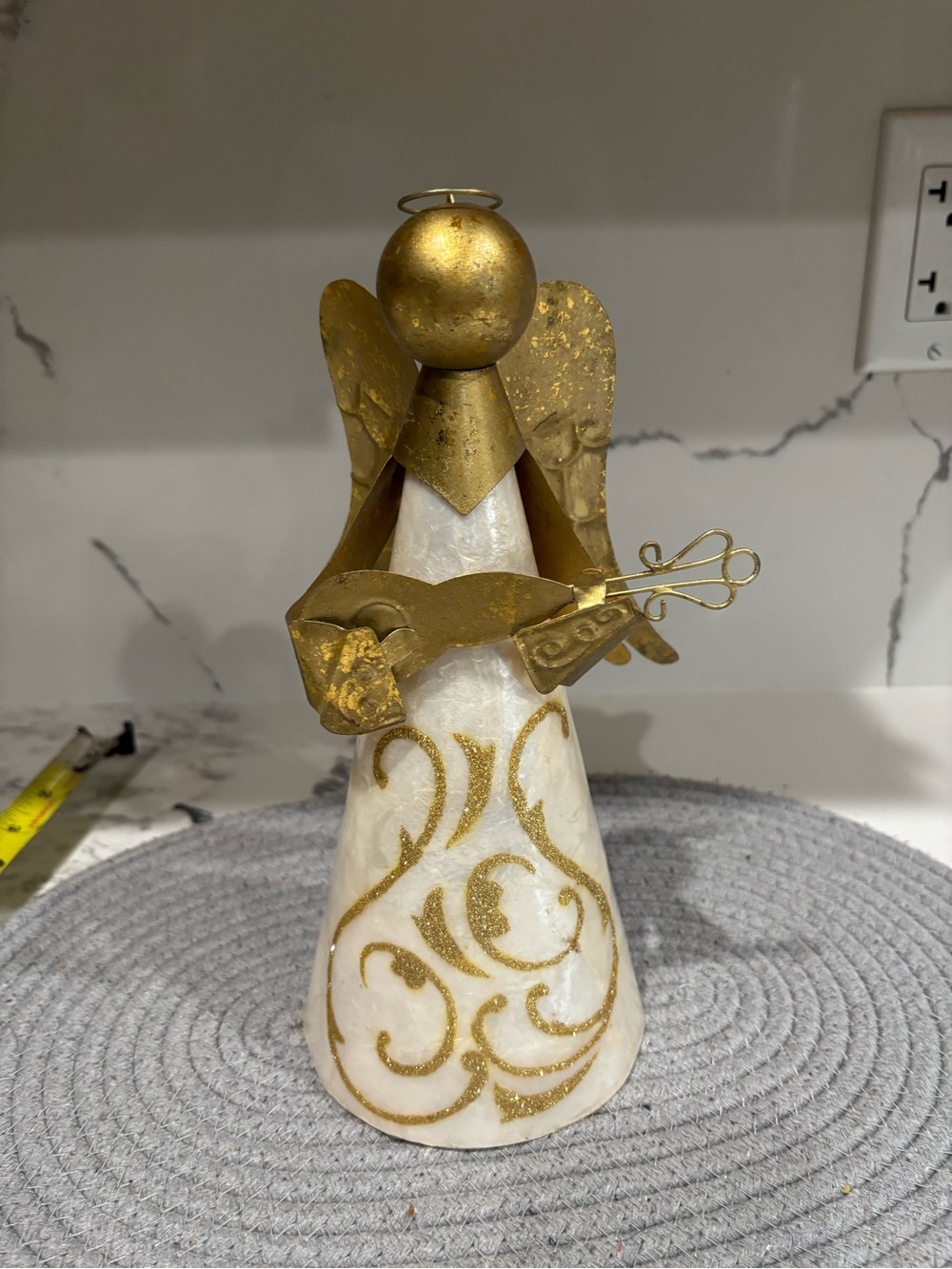 Vintage pier 1 capiz shell Christmas tree topper